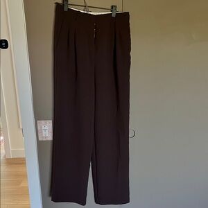 Aritzia Dark Brown effortless Pant